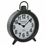 Galda pulkstenis DKD Home Decor Tamno sivo 18,5 x 5,5 x 26 cm Željezo , 610 g