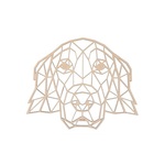 AtmoWood Drvena geometrijska slika - Zlatni retriver 30 cm Barva:: Přírodní