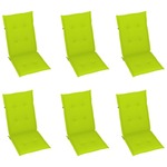 vidaXL Jastuci za vrtne stolice 6 kom jarko zeleni 120 x 50 x 4 cm
