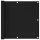 vidaXL Balkonski zastor crni 90 x 500 cm HDPE