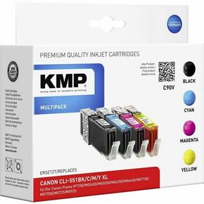 KMP tinta zamijenjen Canon CLI-551BK XL