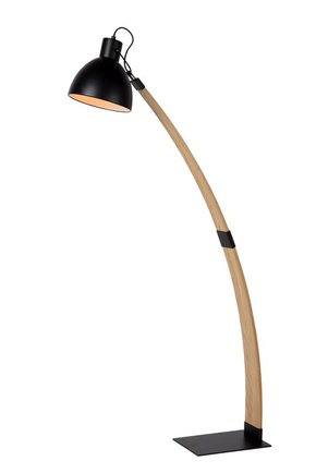 LUCIDE 03713/01/30 | Curf Lucide podna svjetiljka 143cm s prekidačem pomjerljivo 1x E27 drvo