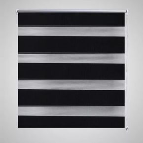 VidaXL Rolo crne zavjese sa zebrastim linijama 90 x 150 cm