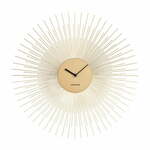 Zidni sat u zlatnoj boji Karlsson božur, ø 45 cm