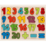 Set šarenih drvenih oblika sa brojevima zagonetka 1-20 23kom