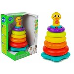 Pyramid with Rings Interactive Lights Game Wheels Colorful Duck