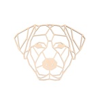 AtmoWood Drvena geometrijska slika - Labrador retriver 30 cm Barva:: Přírodní