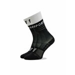 Compressport Mid Compression Socks V2.0 Black/White T4 Čarape za trčanje