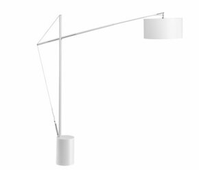 NOVA LUCE 41455402 | Traccia Nova Luce podna svjetiljka 179cm s prekidačem s podešavanjem visine 1x E27 bijelo