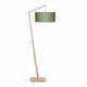 Podna svjetiljka sa zelenim sjenilom i Good &amp; Mojo Andes bambusovom konstrukcijom