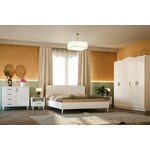 Woody Fashion Garnitura za spavacu sobu, Bijela boja, Lavinia 002 - White