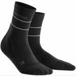CEP WP4C5Z Compression High Socks Reflective Black II Čarape za trčanje