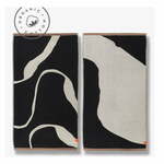 Crno-bijeli ručnici u setu 2 kom od organskog pamuka 50x90 cm Nova Arte – Mette Ditmer Denmark