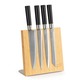 Klarstein Stalak za noževe, ravani, magnetski, za 4-6 noževa, bambus, nehrđajući čelik