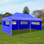 vidaXL Plavi sklopivi šator za zabave 3 x 6 m