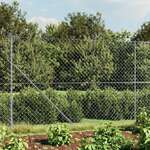 vidaXL Žičana ograda s prirubnicom srebrna 1,6 x 10 m