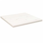 Ploča za stol bijela 50x50x2 5 cm masivna borovina četvrtasta