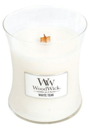 Woodwick mirisna svijeća Bijela tikovina