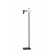 NOVA LUCE 9919532 | Joline Nova Luce podna svjetiljka 150cm s prekidačem elementi koji se mogu okretati 1x LED 450lm + 1x LED 200lm 3200K crno, opal