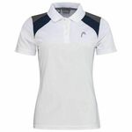 Ženski teniski polo majica Head Club 22 Tech Polo Shirt W - white/dark blue