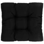 Jastuk za palete crni 80 x 80 x 12 cm od tkanine