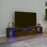 vidaXL TV ormarić s LED svjetlima boja smeđeg hrasta 200x36,5x40 cm