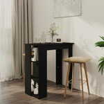 Barski stol s policom crni 102 x 50 x 103 5 cm od iverice
