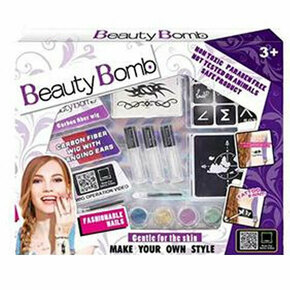 Beauty Bomb Tini veliki svjetlucavi set šminke sa šarenim kopčama za kosu