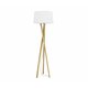 NOVA LUCE 9145061 | Salino Nova Luce podna svjetiljka 160cm s prekidačem 1x E27 bezbojno, elefanstka kost, smeđe