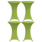 vidaXL Rastezljivi stolnjak 4 kom 70 cm zeleni