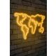 Ukrasna plastična LED rasvjeta, World Map - Yellow