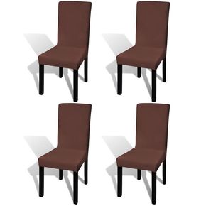 VidaXL vidaXL Rastezljive navlake za stolice 4 kom Smeđa boja