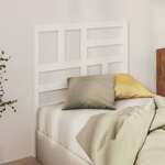 Uzglavlje za krevet bijelo 106 x 4 x 104 cm od masivne borovine