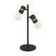 EGLO 900178 | Lurone Eglo stolna svjetiljka 50cm sa prekidačem na kablu elementi koji se mogu okretati 2x E27 crno, mesing