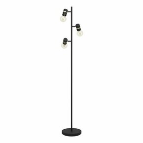 EGLO 900179 | Lurone Eglo podna svjetiljka 160cm sa nožnim prekidačem elementi koji se mogu okretati 3x E27 crno