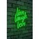 Ukrasna plastična LED rasvjeta, Live Laugh Love - Green