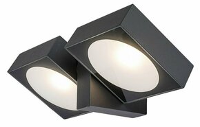 RABALUX 77101 | Telde Rabalux zidna svjetiljka elementi koji se mogu okretati 1x LED 900lm 3000K IP54 antracit siva