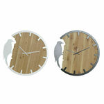 Wall Clock DKD Home Decor Black Brown White Iron Bird 50 x 4 x 50 cm MDF Wood (2 Units)