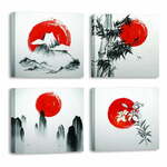Slike u setu od 4 komada 30x30 cm Zen - Wallity