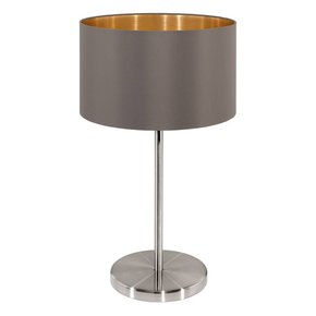 EGLO 31631 | Eglo-Maserlo-CG Eglo stolna svjetiljka 42cm sa prekidačem na kablu 1x E27 svijetlucavi cappuchino