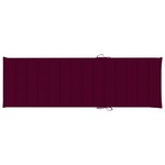 vidaXL Jastuk za ležaljku crvena boja vina 200 x 60 x 4 cm od tkanine