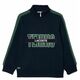 Dječački sportski pulover Lacoste Tennis Print Quarter-Zip Sweatshirt - navy blue/dark green