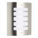 BRILLIANT 47682/82 | Todd Brilliant zidna svjetiljka 1x E27 IP44 plemeniti čelik, čelik sivo, bijelo