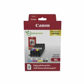 Canon tinta CLI-551XL Photo Value Pack original kombinirano pakiranje crn