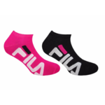 Čarape za tenis Fila Invisible Socks 2P - black/fuxia
