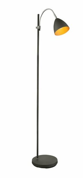 GLOBO 24858S | Archibald Globo podna svjetiljka sa prekidačem na kablu s podešavanjem visine 1x E14 krom