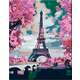 Zuty Slikanje po brojevima Eiffelov toranj i ružičasta stabla
