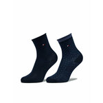 Set od 2 para dječjih visokih čarapa Tommy Hilfiger 701224911 Navy 002