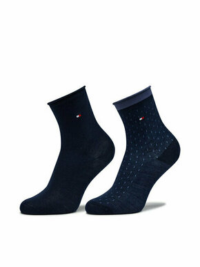 Set od 2 para dječjih visokih čarapa Tommy Hilfiger 701224911 Navy 002