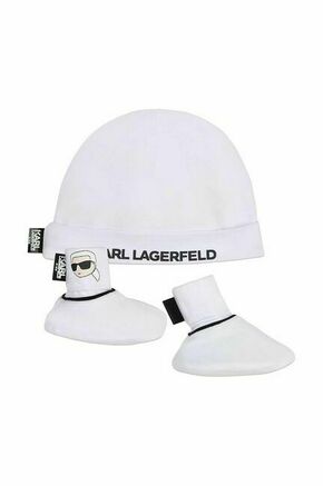 Set kapa i čarape Karl Lagerfeld Kids Z30180 White 10P